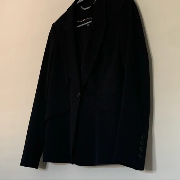 Women’s 4 WHITE HOUSE BLACK MARKET Black Single Button Blazer Jacket - Picture 2 of 6